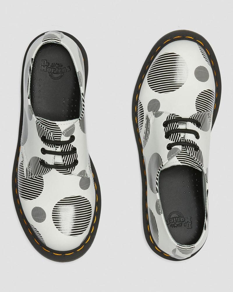 Zapatos Oxford Dr Martens 1461 Polka Dot Smooth Cuero Mujer Blancos | MX 428QMA